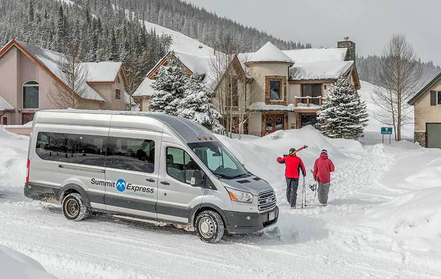 Skier drop off Copper Mountain