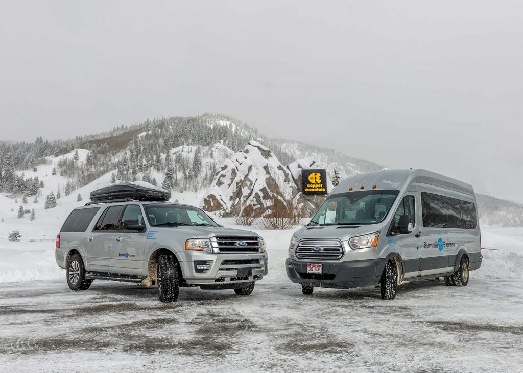 Summit Express Van and SUV Copper Mountain Sign