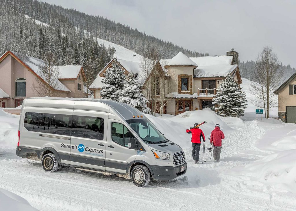 Summit Express Vans Winter skier view