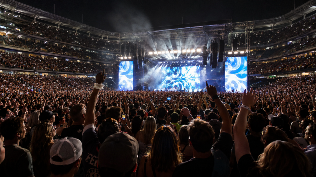 Concert in an outdoor stadium